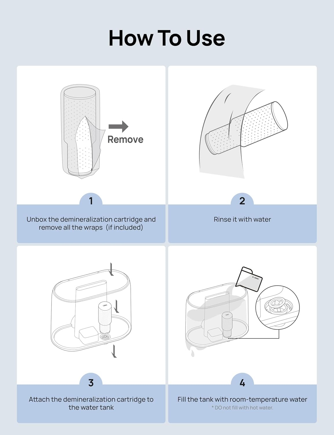 image:imageDREO Demineralization Cartridge 3Pack for Humidifiers Compatible with Dreo Humidifiers HM311311S524524S Prevent Mineral Buildup Filter Hard Water Eliminate White Dust