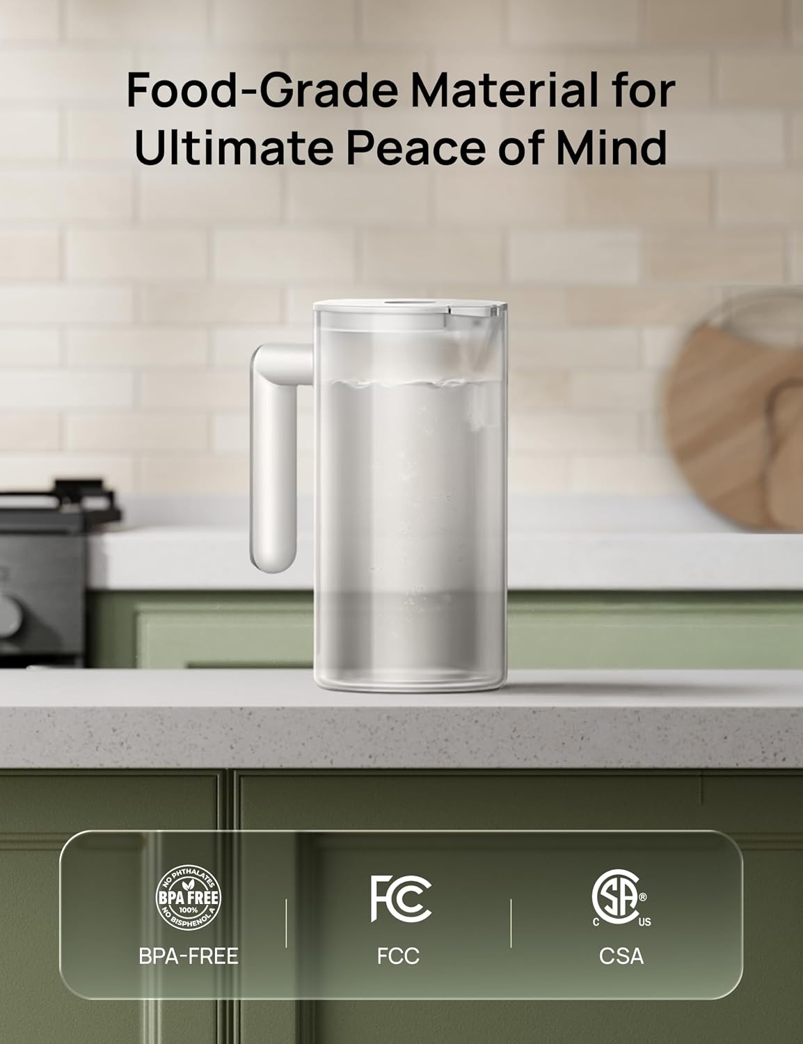 image:imageDREO Reverse Osmosis Autofill Water Pitcher Replacement for DREO RO Water Filter 112 amp 113 amp 114 amp 115 11L Portable Water Pitchers with Smart Sensor for Pure Water BPAFree White