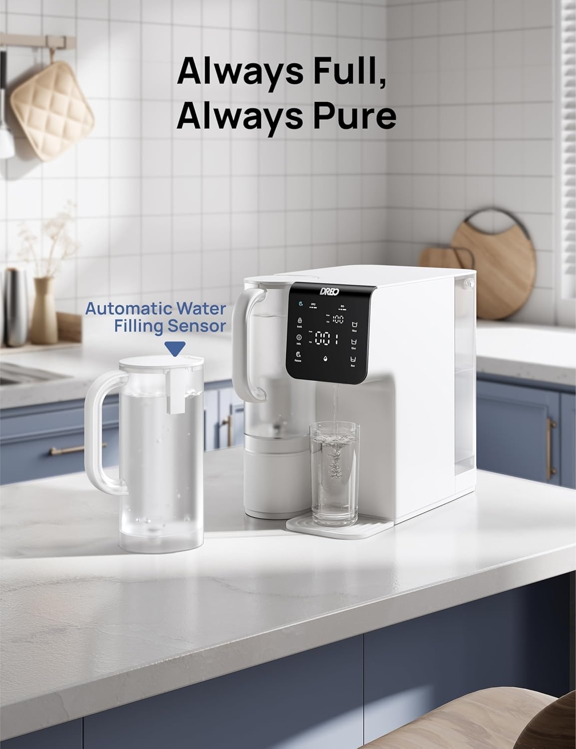 image:imageDREO Reverse Osmosis Water Filter Countertop Water Pure Pitcher Potable Pitcher for WF511 Water Purifier 15L