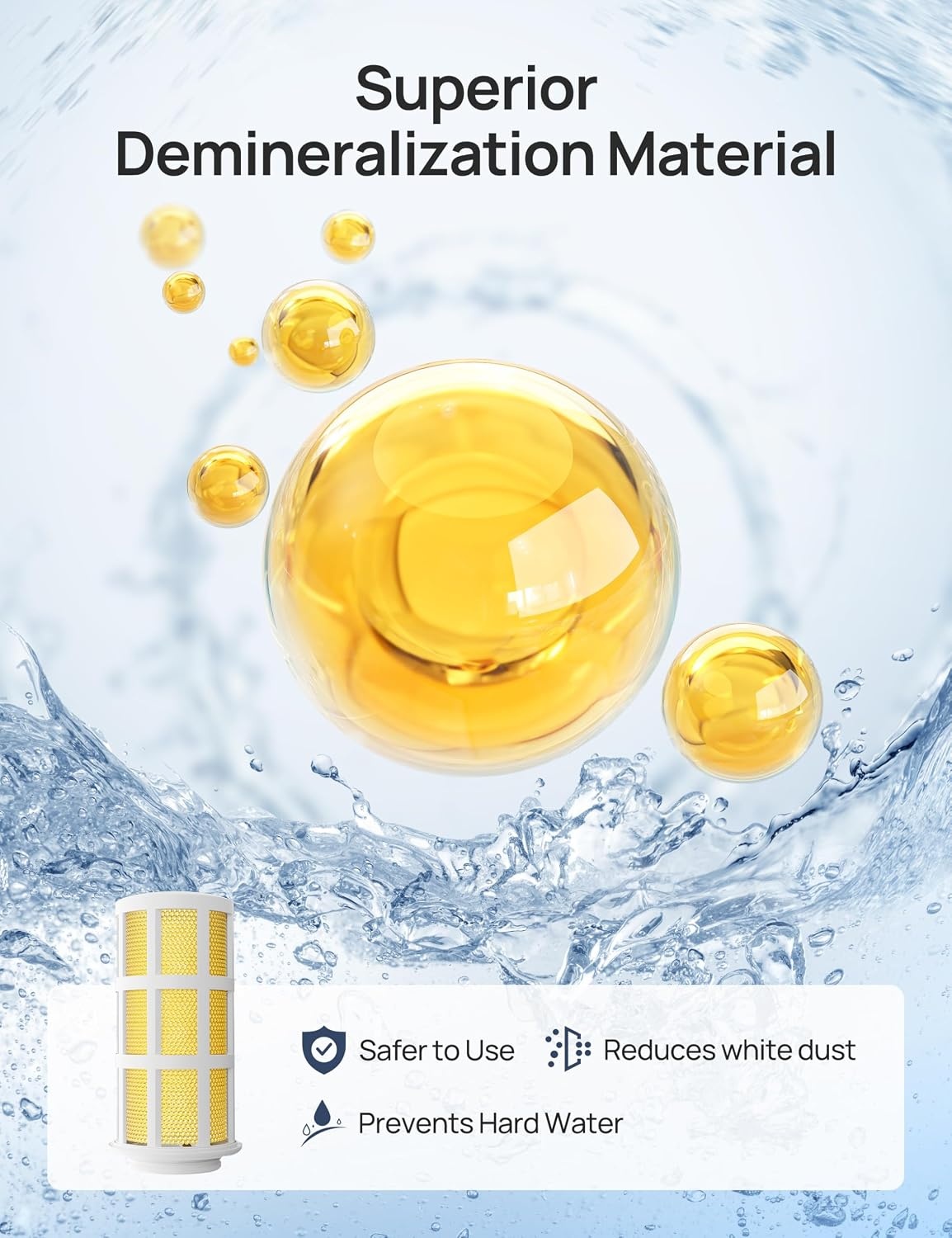 image:imageDREO ScaleInhibitor Cartridge 3Pack for Humidifiers Compatible with Dreo Humidifiers HM512S713713S717S Prevent Mineral Buildup Filter Hard Water Eliminate White Dust