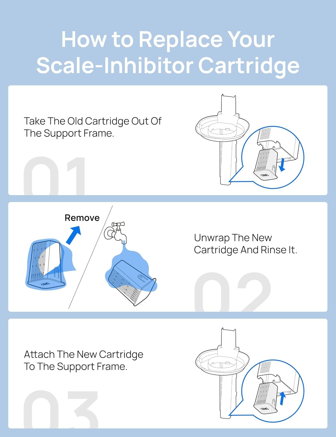 image:imageDREO Scaleinhibitor Cartridge 3Pack for Evaporative Humidifier Compatible with DREO Humidifier 774S Improve Water Quality Healthier Mist Output Eliminate White Dust Easy to Clean Replaceable