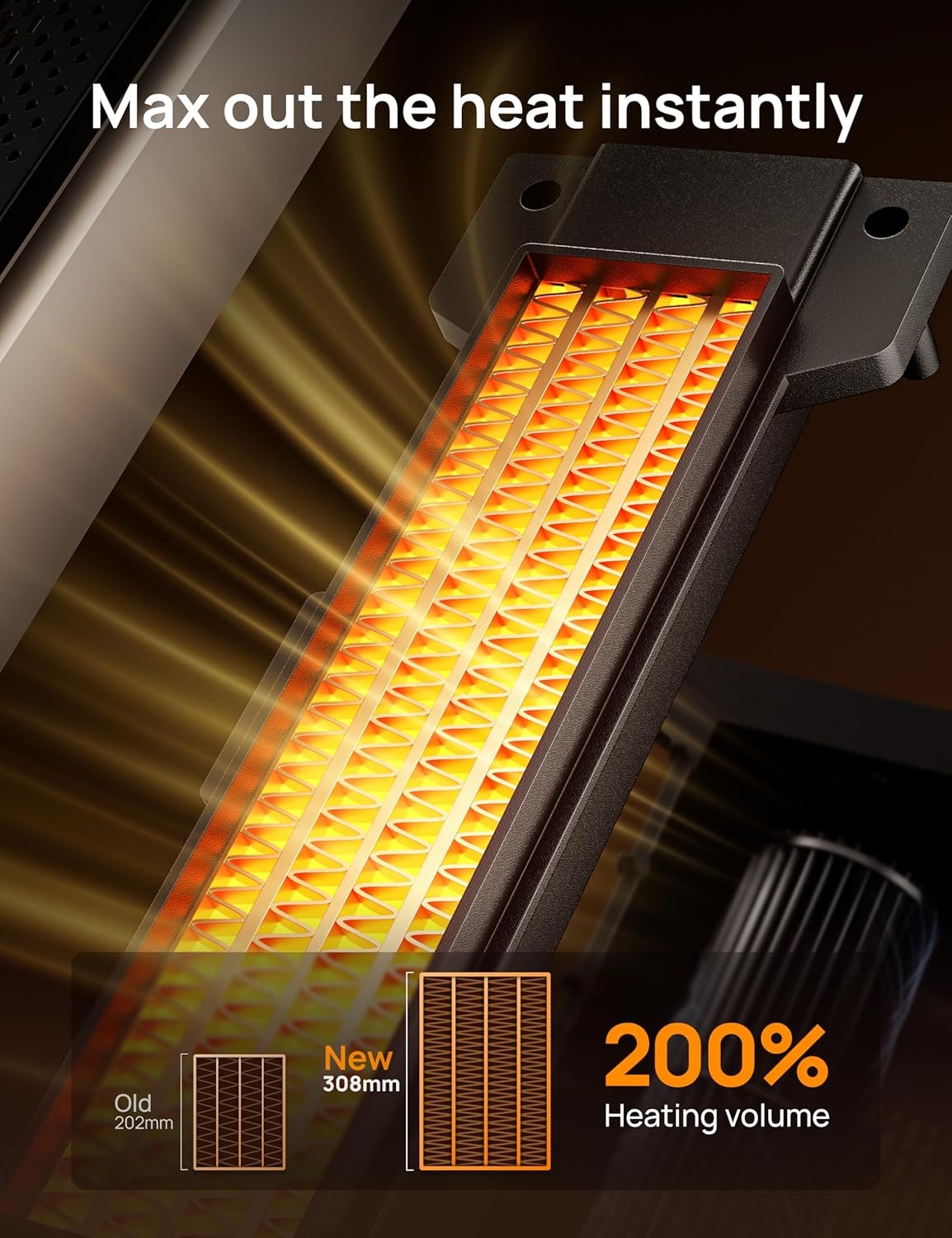 image:imageDREO Space Heater Indoor 25 115fts Fast Portable Room Heater with Remote and Thermostat 3 Modes Overheating amp TipOver Protection Electric Heaters for Indoor Use Large Room Bedroom GoldGold