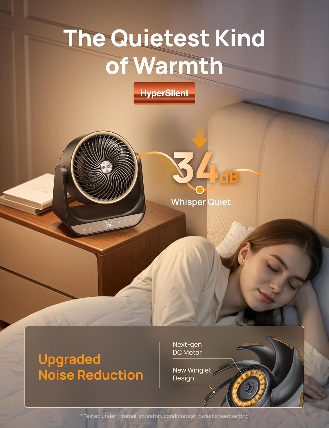 image:imageDREO Whole Room Heater 714 60 Vertical amp 90 Horizontal 3D Oscillating Heating 12 fts LongRange Circulator 3 Heat amp 3 Fan Settings Space Heaters for Indoor Use Bedroom Office BlackBlack