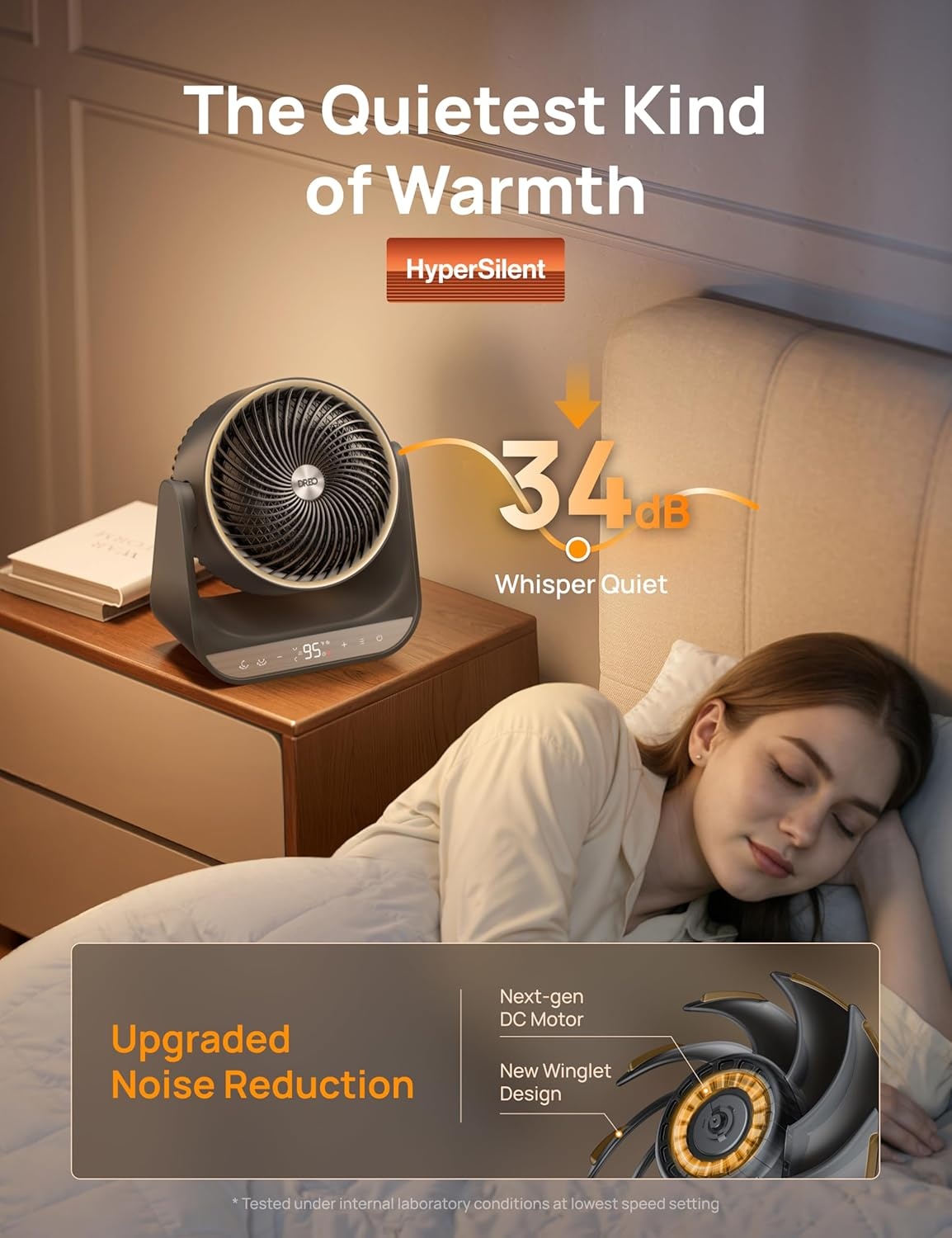 image:imageDREO Whole Room Heater 714 60 Vertical amp 90 Horizontal 3D Oscillating Heating 12 fts LongRange Circulator 3 Heat amp 3 Fan Settings Space Heaters for Indoor Use Bedroom Office BlackGrey