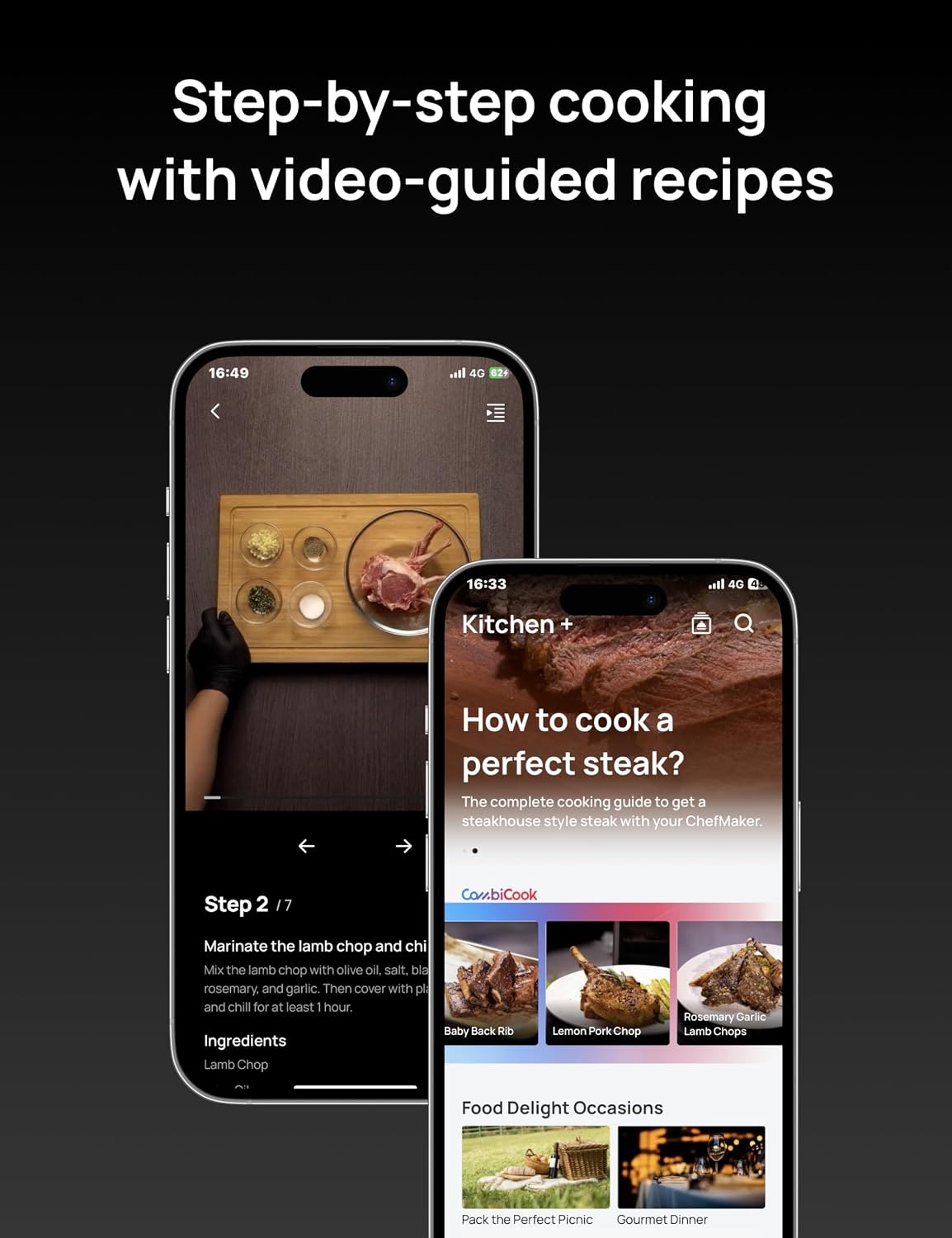 image:imageDreo ChefMaker Combi Fryer Cook like a pro with just the press of a button Smart Air Fryer Cooker with Cook probe Water Atomizer 3 professional cooking modes 6 QT