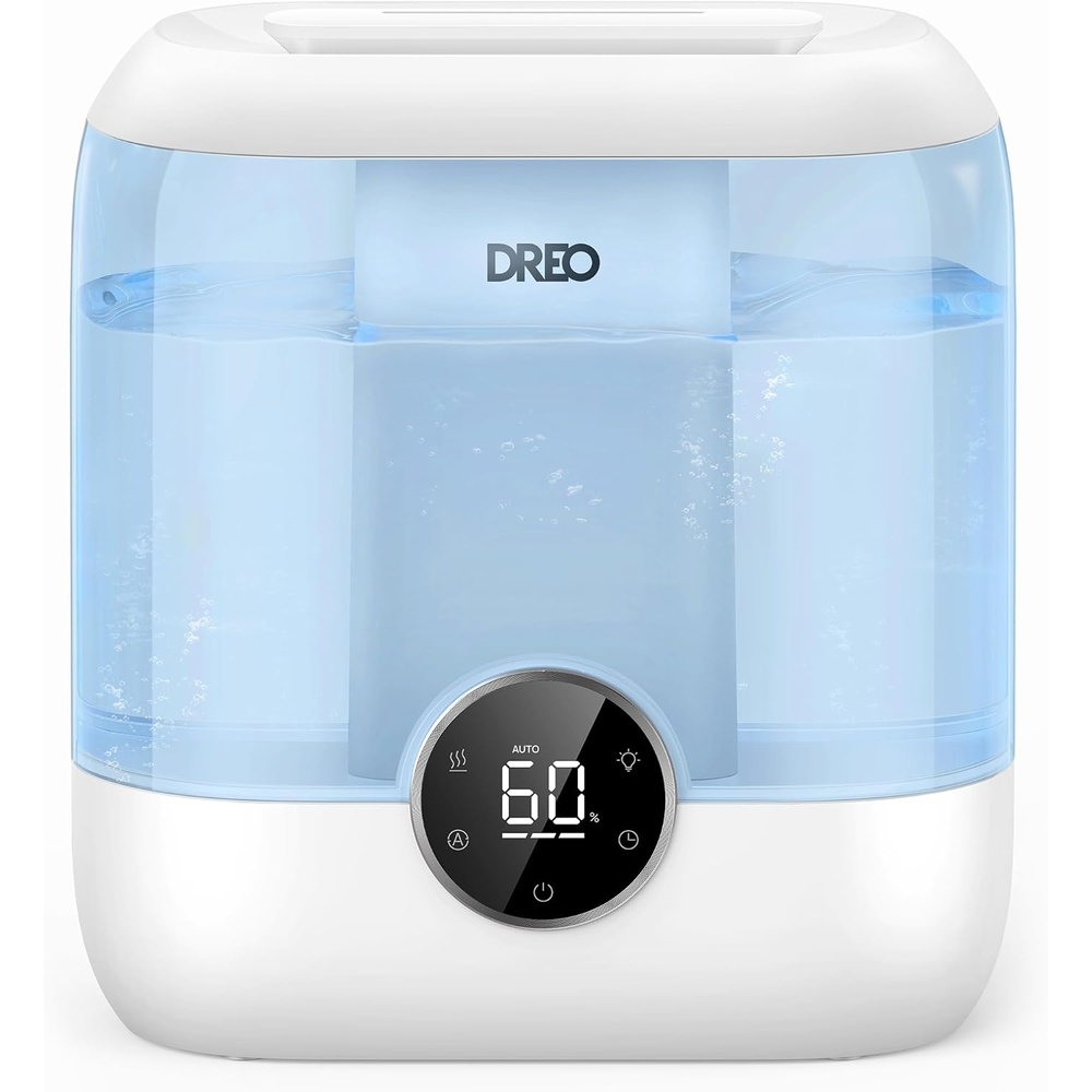 image:imageDREO 6L Top Fill Humidifiers for Bedroom 60H Runtime 28 dB Quiet Supersized Cool Mist Air Humidifiers for Large Room Baby Nursery Plant Indoor Night Light Easy to Clean Precise Humidity ControlBlue