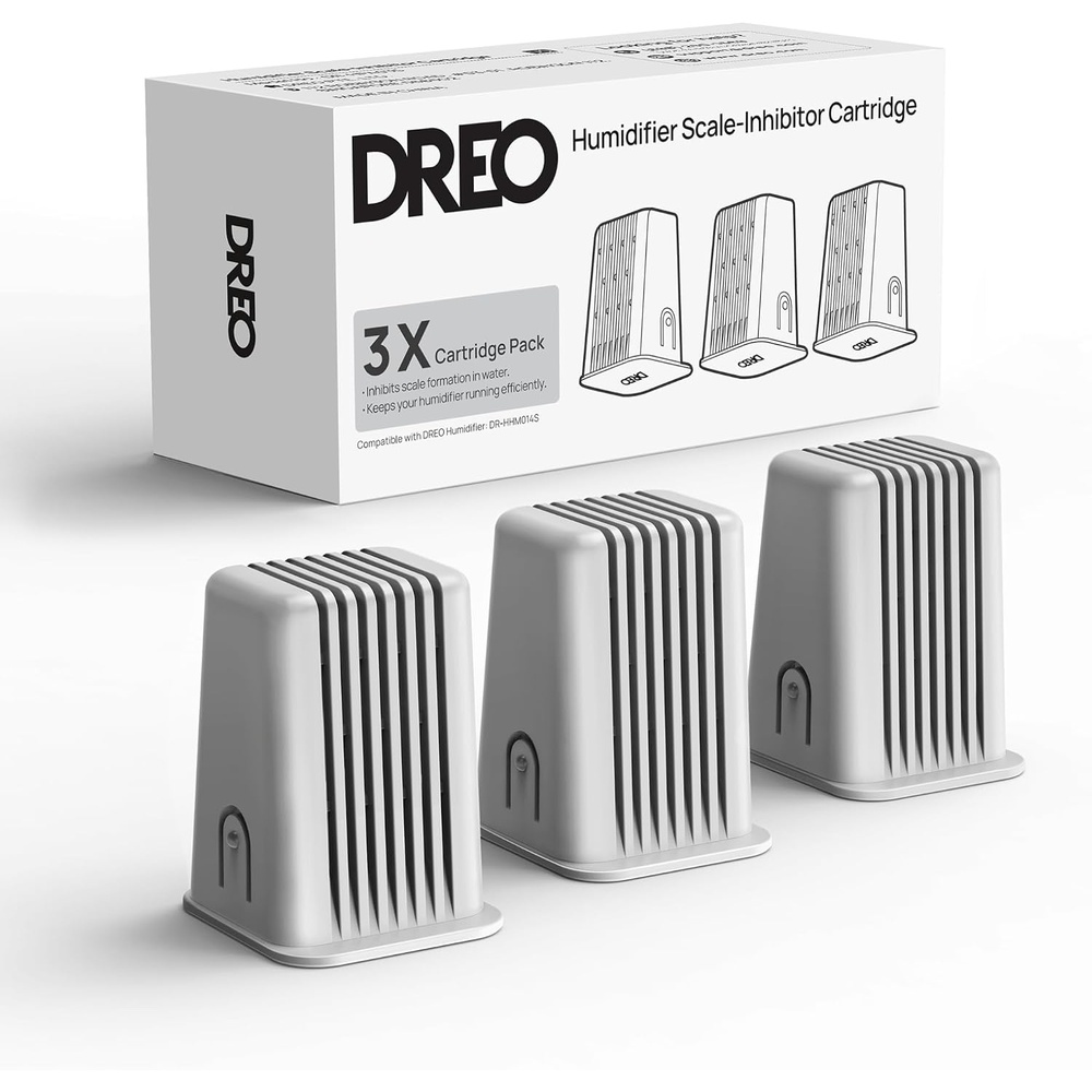 image:imageDREO Scaleinhibitor Cartridge 3Pack for Evaporative Humidifier Compatible with DREO Humidifier 774S Improve Water Quality Healthier Mist Output Eliminate White Dust Easy to Clean Replaceable