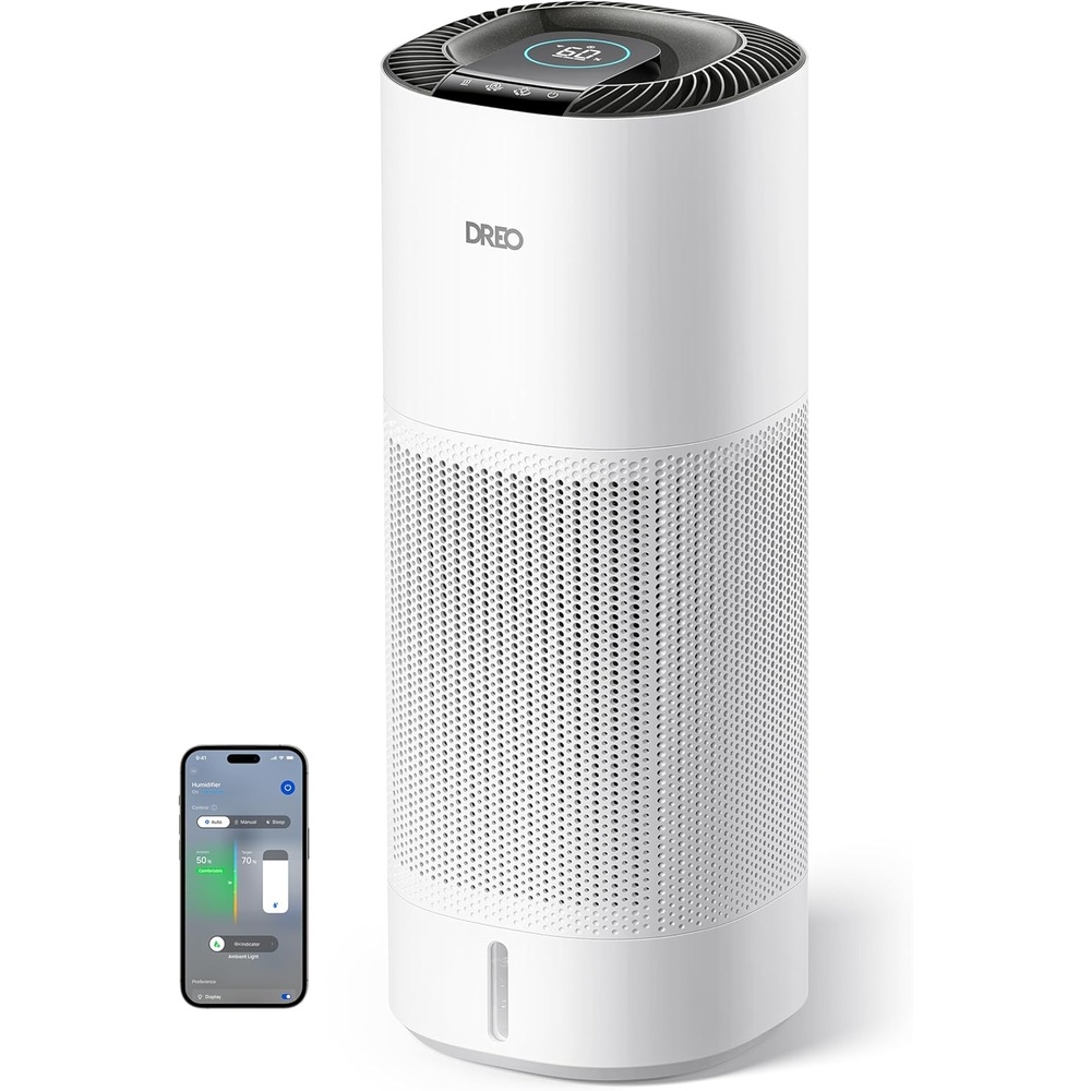 image:imageDREO Smart Evaporative Humidifier Large Room up to 1000ft 800mlh High Output Air Humidifiers for Bedroom 10L 50H Long Runtime with Precise Humidification for Plants Home Office White HHM774SWhite