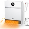 image:imageDREO Smart Wall Heater IP24 Electric PTC Space Heaters for Indoor Use 30 Oscillation Adjustable Thermostat Remote Control Works with Alexa 24H Timer Easymounted for Office Bedroom HomeWhite