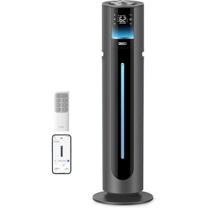 DREO 11L Humidifier Large Room 700ft², 100H Smart Cool Mist Humidifers for Bedroom, 21dB Quiet, Top Fill, Clean Tank Technology, App & Remote Control, Aroma Box, RGB, 12h Timer, White, Humidifer 747S(Grey)