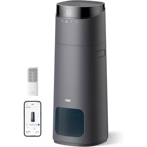DREO 16L Smart Humidifier Large Room 1000 ft², 130H Cool Mist Air Humidifiers for Bedroom Plants Baby, Top Fill, Remote/Touch/Voice & APP Control, Clean Tank Technology, 30dB, RGB Light, HM755S White(Grey)