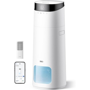 DREO 16L Smart Humidifier Large Room 1000 ft², 130H Cool Mist Air Humidifiers for Bedroom Plants Baby, Top Fill, Remote/Touch/Voice & APP Control, Clean Tank Technology, 30dB, RGB Light, HM755S White(White)