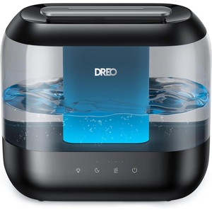 DREO 4L Humidifiers for Bedroom, 36H Runtime, 28 dB Quiet, HM311 | Easy to Refill & Clean, BPA-Free, Nightlight, Supersized Air Humidifiers for Large Room, Baby Nurseries, Plants, Indoor(Black)