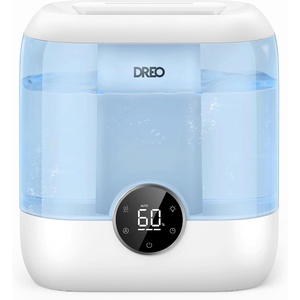 DREO 6L Top Fill Humidifiers for Bedroom, 60H Runtime 28 dB Quiet Supersized Cool Mist Air Humidifiers for Large Room, Baby Nursery, Plant, Indoor, Night Light, Easy to Clean, Precise Humidity Control(Blue)