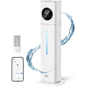 DREO HM735S 11L Smart Humidifier Large Room 700 ft², 100H Cool Mist Air Humidifiers for Bedroom, Top-Fill, Clean Tank Technology, 26dB, Auto Mode, Aroma Box, RGB, Remote & APP Control, Baby, White(White)