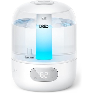 DREO Humidifiers for Bedroom, Cool Mist Ultrasonic Humidifier with 26dB Quiet & RGB Lighting, Top Fill 3L Tank, Easy Clean, 30 Hr Runtime for Home, Baby, Plant, Nursery, Work with Google/Alexa(Pearl White)