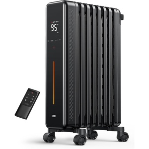 DREO Oil Filled Radiator Heater, 1500W Electric Heaters for Indoor Use, Safety Heat for Large Room with Remote, 8 Fins, 4 Modes, Digital Thermostat, Overheat & Tip-Over Protection, 24H Timer, Quiet