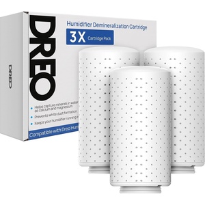 DREO Scale-Inhibitor Cartridge 3-Pack for Humidifiers, Compatible with Dreo Humidifiers HM512S/713/713S/717S, Prevent Mineral Build-up, Filter Hard Water, Eliminate White Dust
