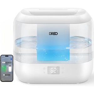 DREO Smart Humidifiers for Bedroom, 4L Cool Mist Humidifier | Top Fill, Quiet Sleep 28 dB, 36H Runtime for large room, Touch/APP/Voice Control, Nightlight, ideal for Baby, Plants, Nursery(White)