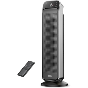 DREO Space Heater Indoor, 25″ 11.5ft/s Fast Portable Room Heater with Remote and Thermostat, 3 Modes, Overheating & Tip-Over Protection, Electric Heaters for Indoor Use Large Room, Bedroom, Gold(Silver)