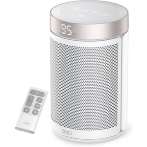 DREO Space Heater, Portable Electric Heaters for Indoor Use with Thermostat and Remote, 2024 Upgraded, Digital Display, 12H Timer, 5 Mode, 1500W PTC Ceramic Fast Safety Heat for Office Bedroom Home(White)