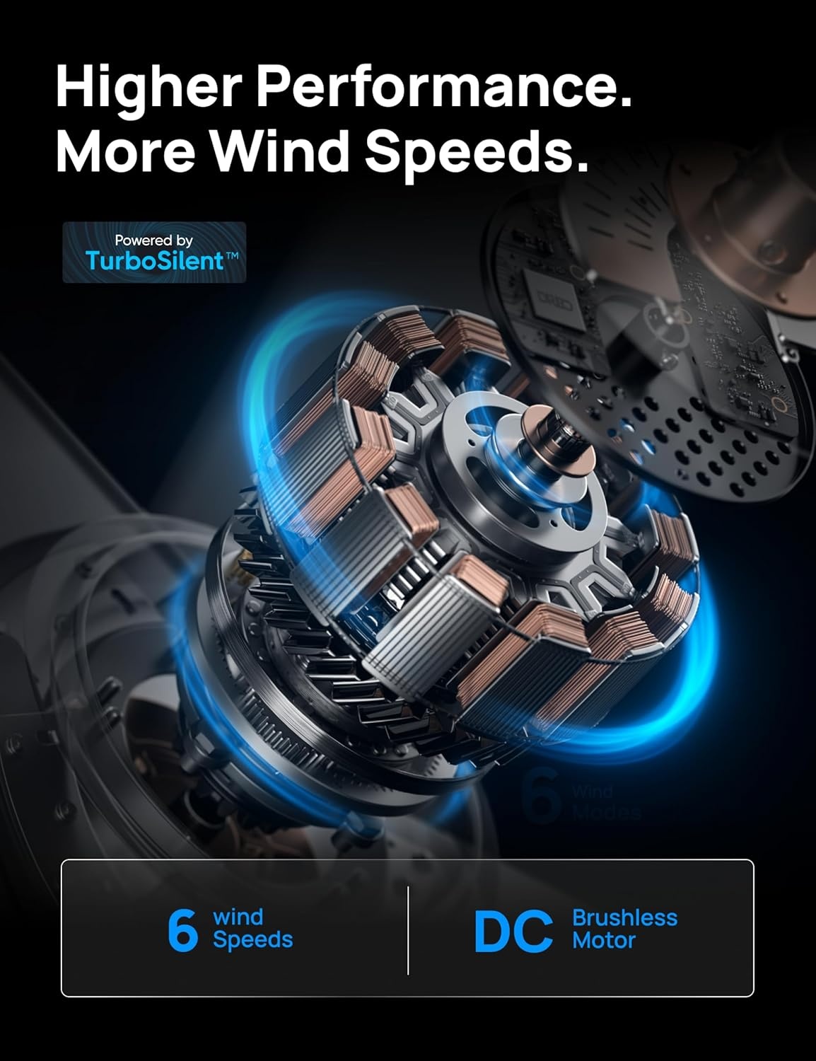 image:imageDREO Ceiling Fans with Lights 12 Speeds amp 3 Fan Modes Quiet DC Motor Low Profile Easy to Install Flush Mount Smart Ceiling Fan with Dimmable LED 12H Timer for Bedroom Remote White 44Silver