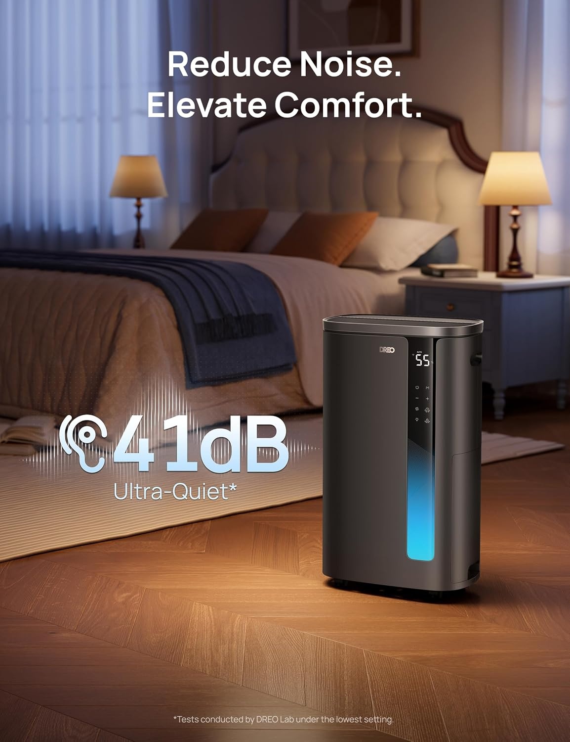 image:imageDREO Energy Star 2026 Smart Dehumidifier for Basement 7L185 Gal Large Water Tank Quiet 41dB Home amp Large Room up to 2000 Sq Ft Drain Hose Included Auto Humidity Control 3 Fan Speeds TimerBlack