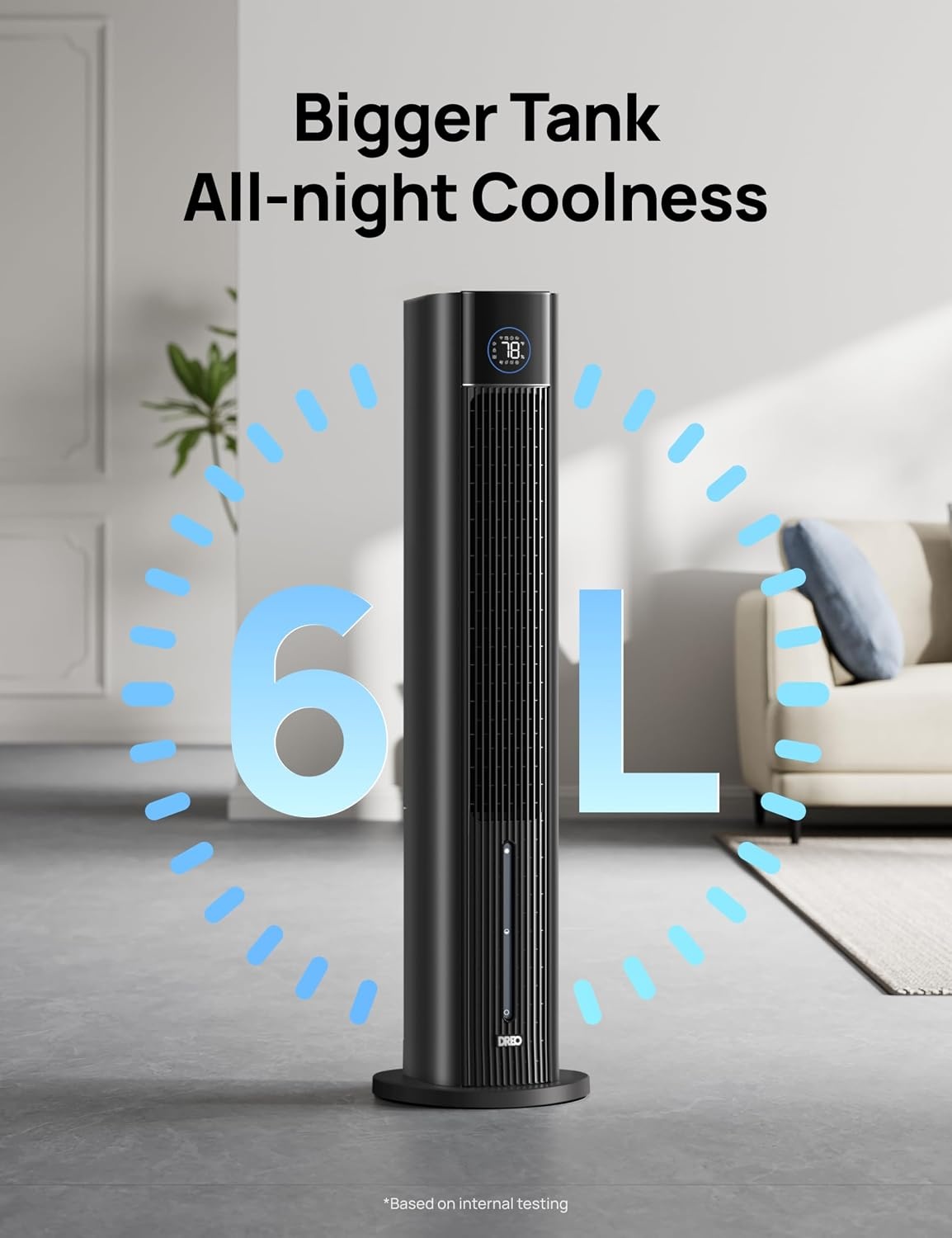 image:imageDREO Evaporative Air Swamp Cooler 43 Cooling Fans that Blow Cold Air 2026 Upgraded 80 Oscillating Floor Fan for Bedroom Easy Cleaning APP Control Ice Packs 4 Speeds amp 4 Modes 12H Timer WhiteBlack