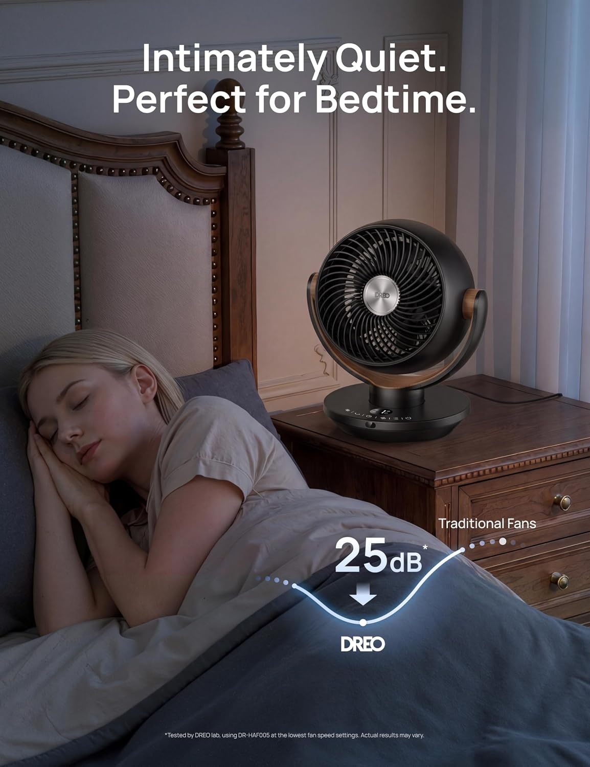 image:imageDREO Fan for Bedroom Desk Air Circulator Fans with Remote 11 Inch Table Fan for Whole Room 65ft Powerful Airflow 120 Vertical Manual and 90 Oscillating 4 Speeds 8H Timer 25dB Quiet HomeBlack
