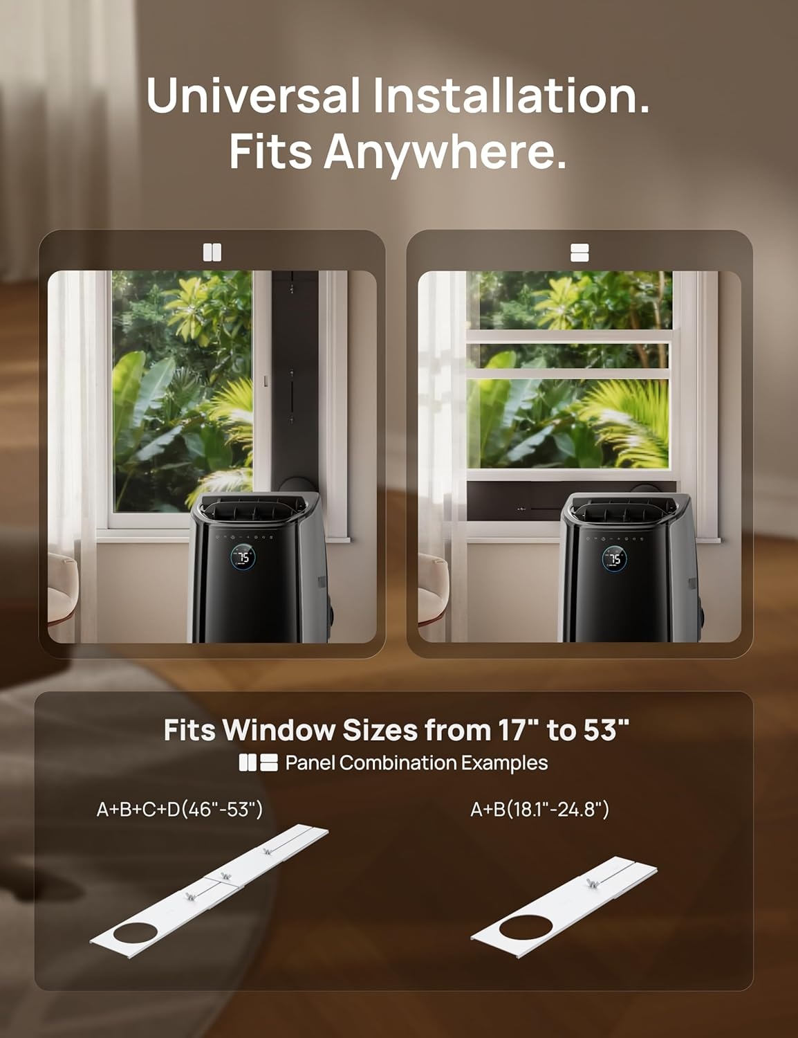 image:imageDREO Portable Air Conditioner 515S 12000 BTU ASHRAE 8000 BTU DOE Smart AC Unit for Bedroom with Drainagefree Cooling FanampDehumidifier 3 in 1 APPVoiceRemote Quiet Standing AC for Room IndoorsBlack