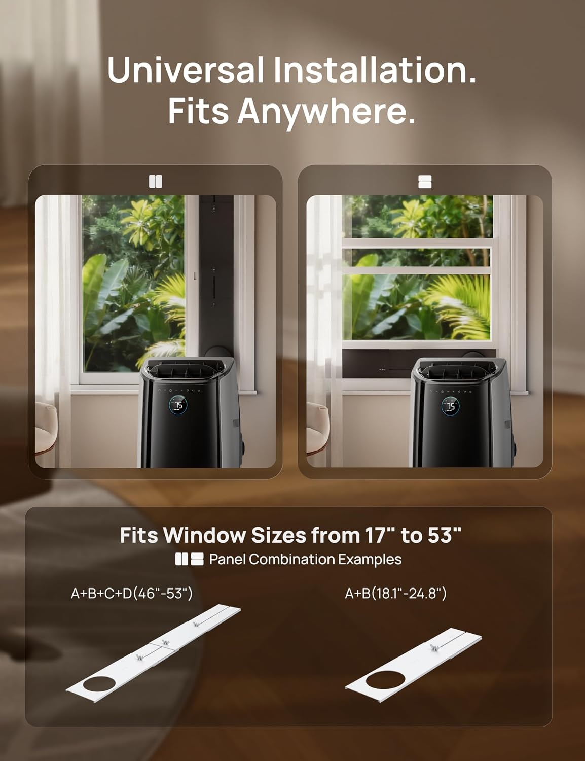 image:imageDREO Portable Air Conditioner 515S 12000 BTU ASHRAE 8000 BTU DOE Smart AC Unit for Bedroom with Drainagefree Cooling FanampDehumidifier 3 in 1 APPVoiceRemote Quiet Standing AC for Room IndoorsBlack