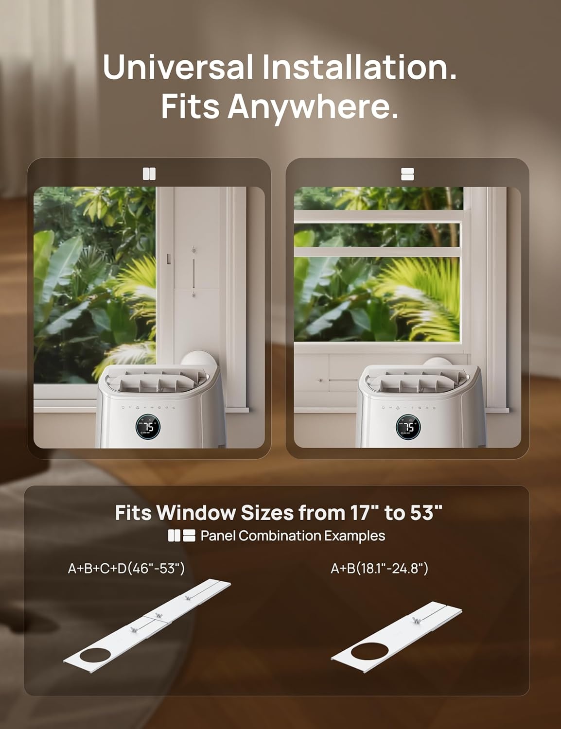 image:imageDREO Portable Air Conditioner 515S 12000 BTU ASHRAE 8000 BTU DOE Smart AC Unit for Bedroom with Drainagefree Cooling FanampDehumidifier 3 in 1 APPVoiceRemote Quiet Standing AC for Room IndoorsWhite