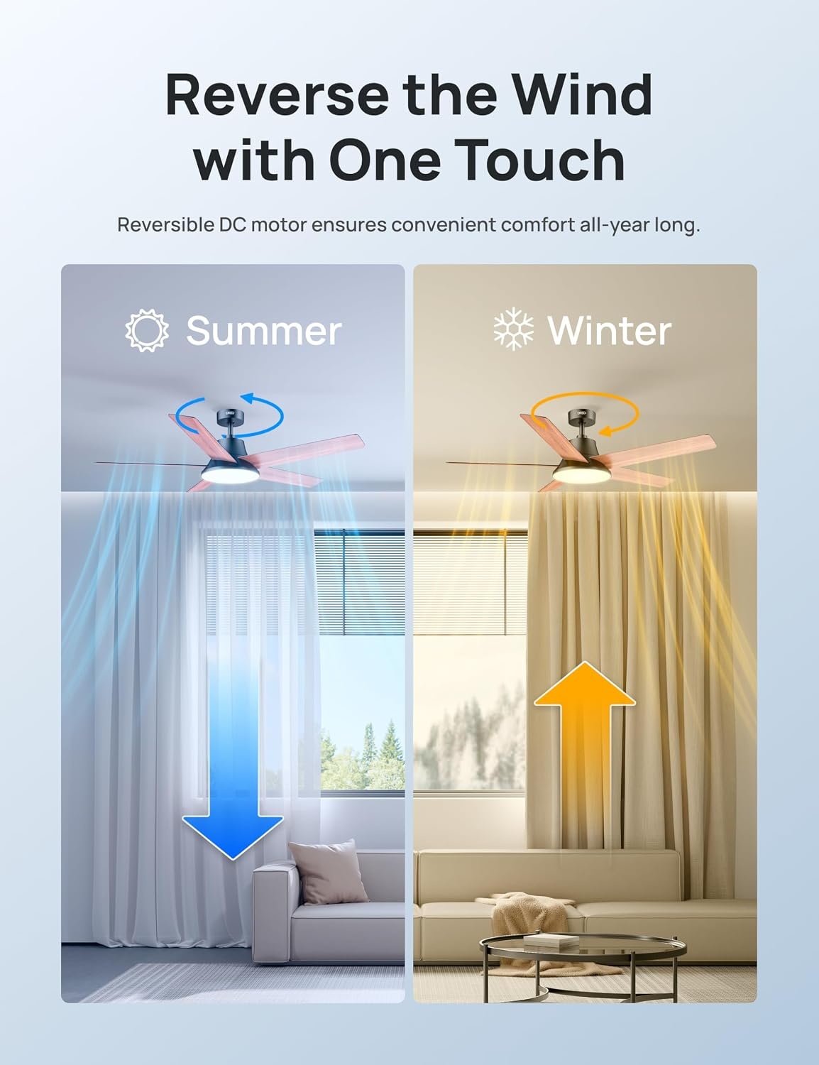 image:imageDREO Smart Ceiling Fan with Lights 52 Inch 12 Speeds amp 3 Fan Modes Stepless Dimmable LED Light Timer 22dB Quiet DC Motor RemoteAPPAlexa Control Silver Ceiling Fans Indoor 2026 UpgradedBlack