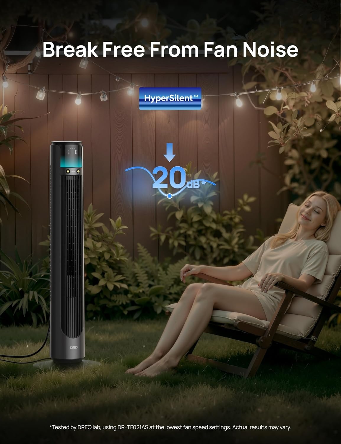 image:imageDREO TurboCool Outdoor Misting Fan 711AS 33 fts High Velocity 12 Speeds 4 Modes Smart Standing Floor Fan 150 Customizable Oscillating 20 dB Quiet DC Motor for Bedroom Weather ResistantCharcoal