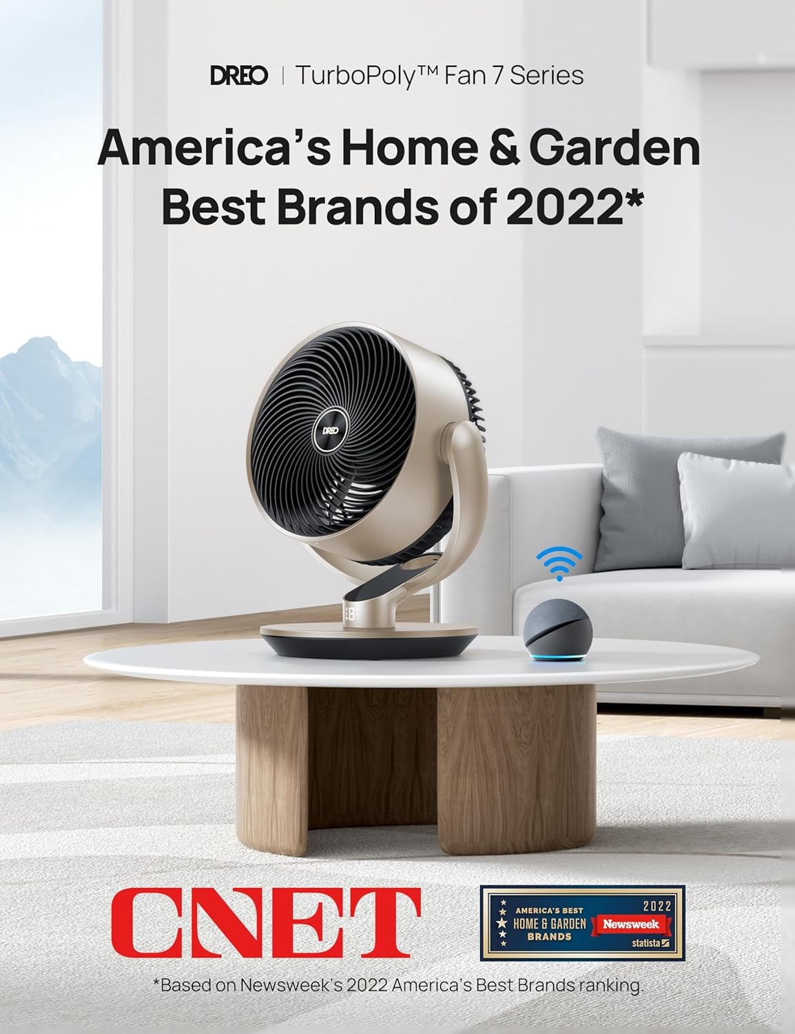 image:imageDreo 16 Inch 25dB Quiet Smart Fans for Bedroom DC Room Fan with Remote 120120 Oscillating Fan 6 Modes 9 Speeds 12H TimerWorks AlexaGoogleWiFiVoice Control Silver Oversize DRHAF004SGold