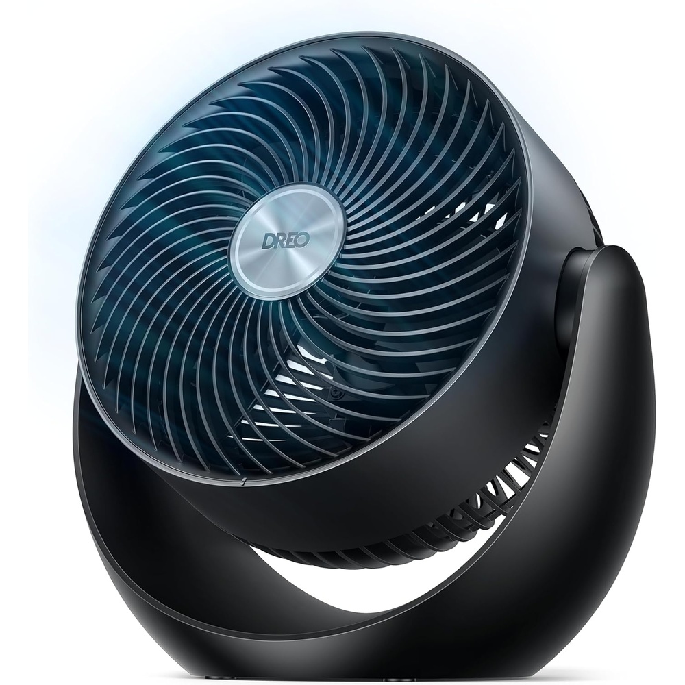 image:imageDREO Fan for Bedroom Table Air Circulator for Whole Room 11 Inch 60ft Strong Airflow 120 adjustable tilt 20db Low Noise Quiet 3 Speeds Desk Fan for HomeOffice KitchenBlack