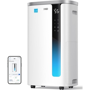 DREO Energy Star 2026 Smart Dehumidifier for Basement, 7L(1.85 Gal) Large Water Tank, Quiet 41dB, Home & Large Room up to 2000 Sq Ft, Drain Hose Included, Auto Humidity Control, 3 Fan Speeds, Timer(Silver)