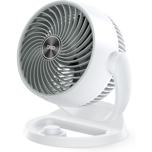 DREO Fan for Bedroom, 12 Inches, 70ft Powerful Airflow, 25db Quiet Table Air Circulator Fans for Whole Room, 120° Adjustable Tilt, 3 Speeds, Desktop Fan for Home, Office, Kitchen(White)