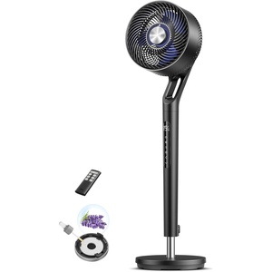 DREO Fan for Bedroom, 2026 New model,120°+100° Omni-Directional Oscillating Fan, 96ft, DC Motor, 20 dB Quiet Standing Pedestal Fans, 9 Speeds, 3 Modes, Remote, 37-42″ Adjustable Height, 8H Timer