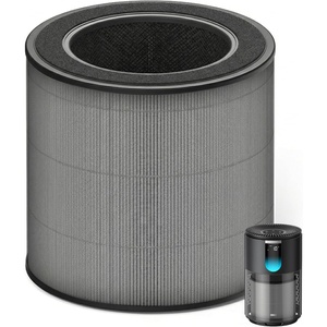 DREO Genuine HEPA Replacement Filter for Air Purifier 539/539S (DR-HAP009/DR-HAP009S) Black, 3-in-1 HEPA & Activated Carbon Filter for PM2.5, Smoke, Odor, Dust & Pollen,1 Pack(Replacement Filter Only)