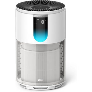 DREO Home Air Purifier 539, Bedroom HEPA Air Cleaner for Up to 1176 ft² Large Room, Pets, Smoke, Dust, Pollen, Odor, PM2.5 Quality Monitor, 4 Fan Speeds & Auto/Turbo/18dB Quiet Sleep Mode, DR-HAP009(Classic White(DR-HAP009))