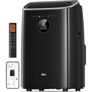 DREO Portable Air Conditioner 543S, 11,000 BTU ASHRAE (7200 BTU DOE) Smart AC Unit for Bedroom with Drainage-free Cooling, Fan&Dehumidifier 3 in 1, APP/Voice/Remote, Quiet Standing AC for Room Indoors(Black)