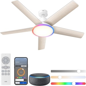 DREO Smart Ceiling Fan with Lights, 52 Inch, 12 Speeds & 3 Fan Modes, Stepless, Dimmable LED Light, Timer, 22dB Quiet DC Motor, Remote/APP/Alexa Control, Silver Ceiling Fans Indoor, 2026 Upgraded(White)