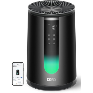 DREO Smart Home Air Purifier 338S, Bedroom HEPA Air Cleaner for Pets, Smoke, Dust, Pollen,Odor with Wi-Fi/Voice/Alexa,PM2.5 Quality Monitor, 4 Fan Speeds & Auto/Turbo/18dB Quiet Sleep Mode, DR-HAP008S
