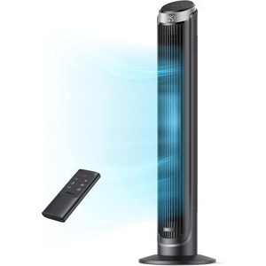 DREO Tower Fan for Bedroom, 90° Oscillating Fans that Blow Cold Air, 5 Speeds, 4 Modes with 26ft/s Velocity, 12H & 28dB Quiet Timer, Remote, Touch, 40″ Standing Floor Fan for Home Office, Black(Black)