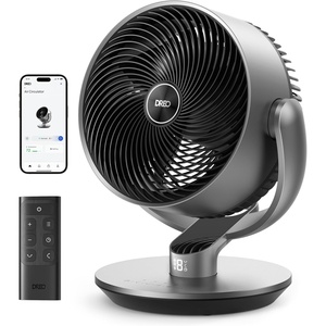 Dreo 16 Inch 25dB Quiet Smart Fans for Bedroom, DC Room Fan with Remote, 120°+120° Oscillating Fan, 6 Modes, 9 Speeds, 12H Timer,Works Alexa/Google/WiFi/Voice Control, Silver, Oversize (DR-HAF004S)(Silver)