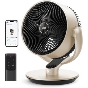Dreo 16 Inch 25dB Quiet Smart Fans for Bedroom, DC Room Fan with Remote, 120°+120° Oscillating Fan, 6 Modes, 9 Speeds, 12H Timer,Works Alexa/Google/WiFi/Voice Control, Silver, Oversize (DR-HAF004S)(Starlight)