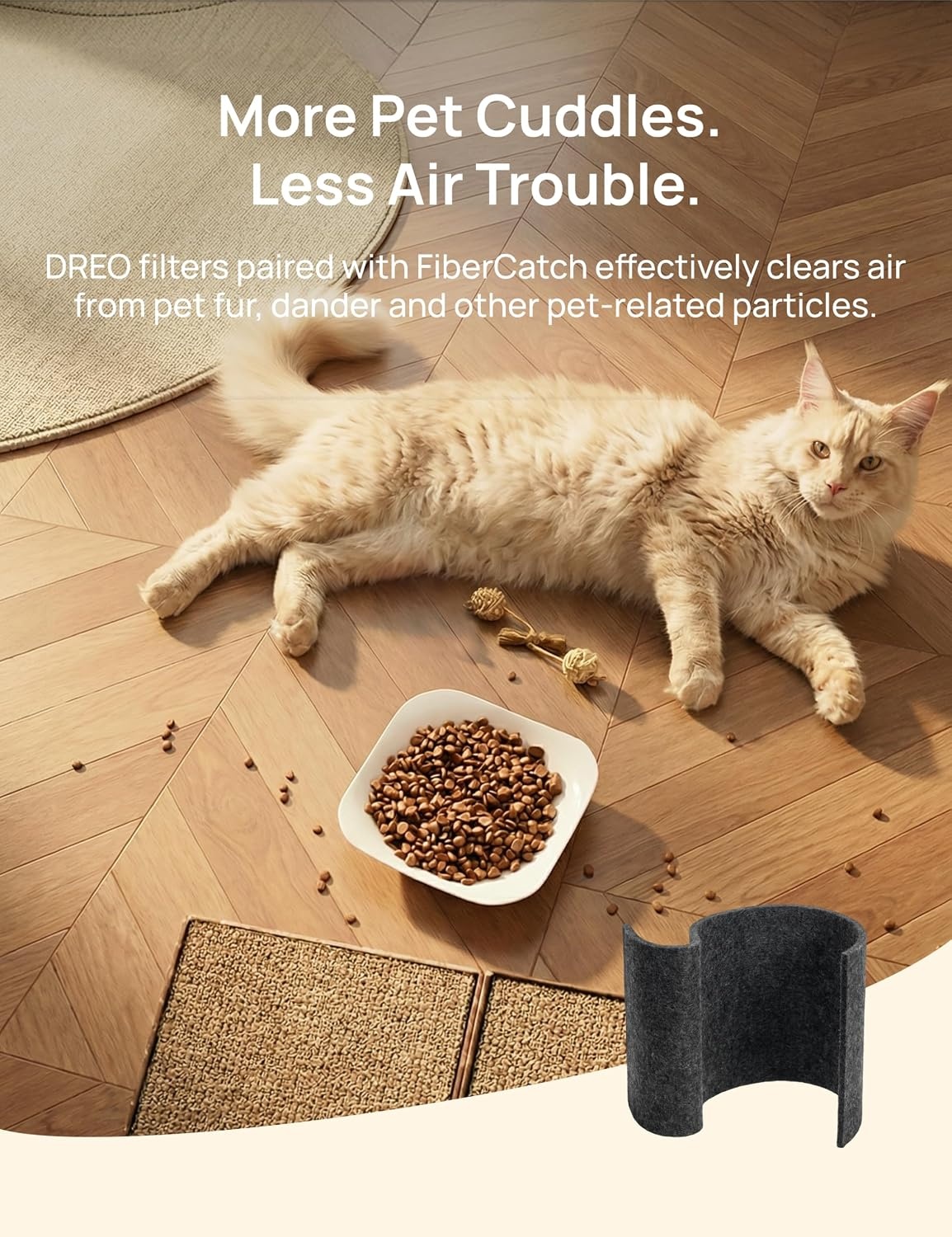 image:imageGenuine Replacement PreFilters for DREO DRHPA042 Filter Compatible with 539AS amp 530S Air Purifiers Captures Pet Hair amp Large Particles Filter Not Included 10Pack