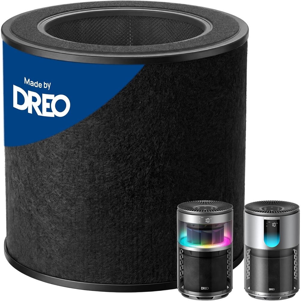 image:imageDREO Air Purifier 539AS Black530S DRHAP009AS BlackDRHAP010S Replacement Filter 3in1 HEPA Filter with PreFilter to Capture Pet Hair DustPollenOdorsampSmoke1 Pack Replacement Filter Only