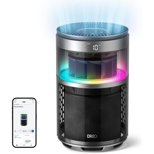 DREO Smart Air Purifier 530S With RGBIC Light,Home HEPA Air Cleaner with Wi-Fi/Voice/Alexa,Smoke,Dust,Pollen,Odor,PM2.5 Quality Monitor,4 Fan Speeds & Auto/Turbo/18dB Quiet Sleep Modes,DR-HAP010S